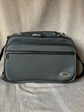 Eddie Bauer Black Travel Messenger Tote Laptop Bag Briefcase Shoulder Strap NWOB